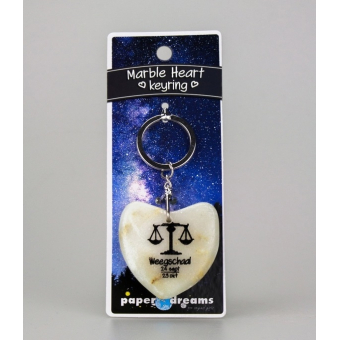 Sleutelhanger Weegschaal Marble Heart keyring van paper dreams